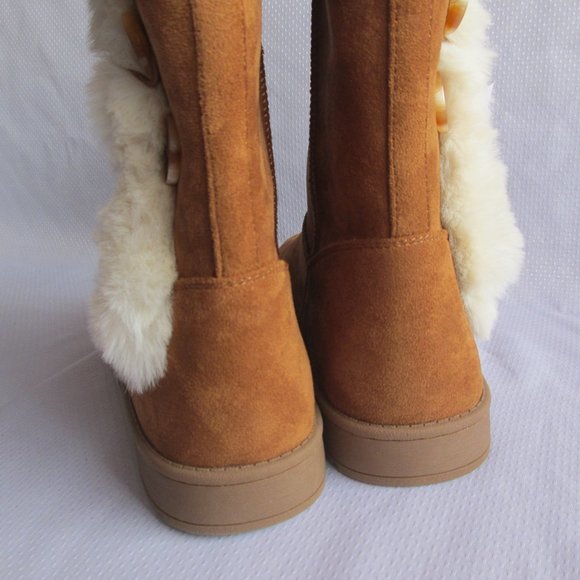 SO SOPHIA BIG GIRLS CHESTNUT WINTER BOOTS (SIZE 6) - Picture 11 of 16
